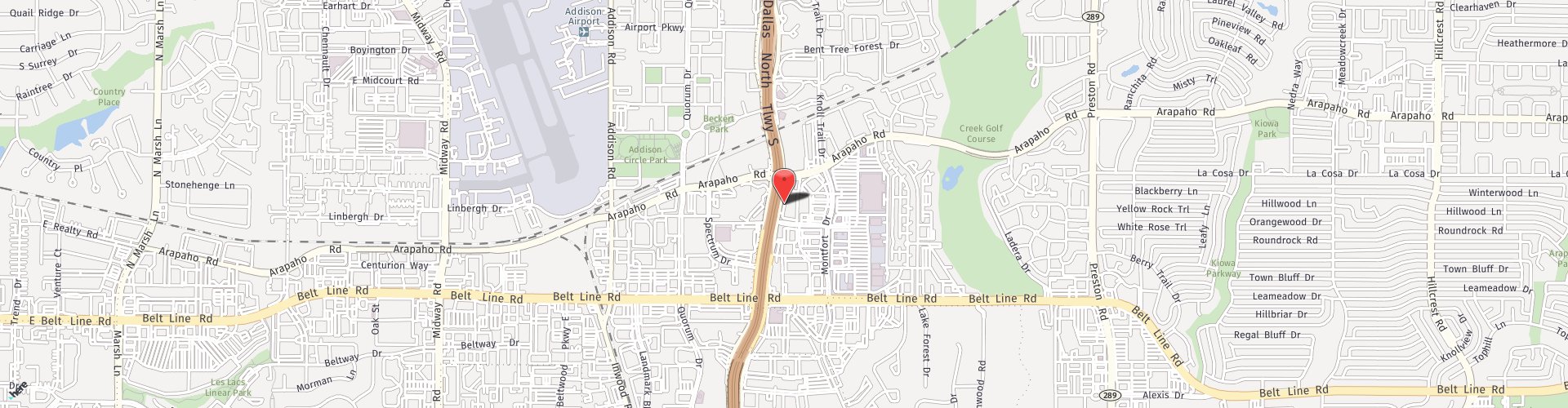 Location Map: 15340 Dallas Pkwy Dallas, TX 75248